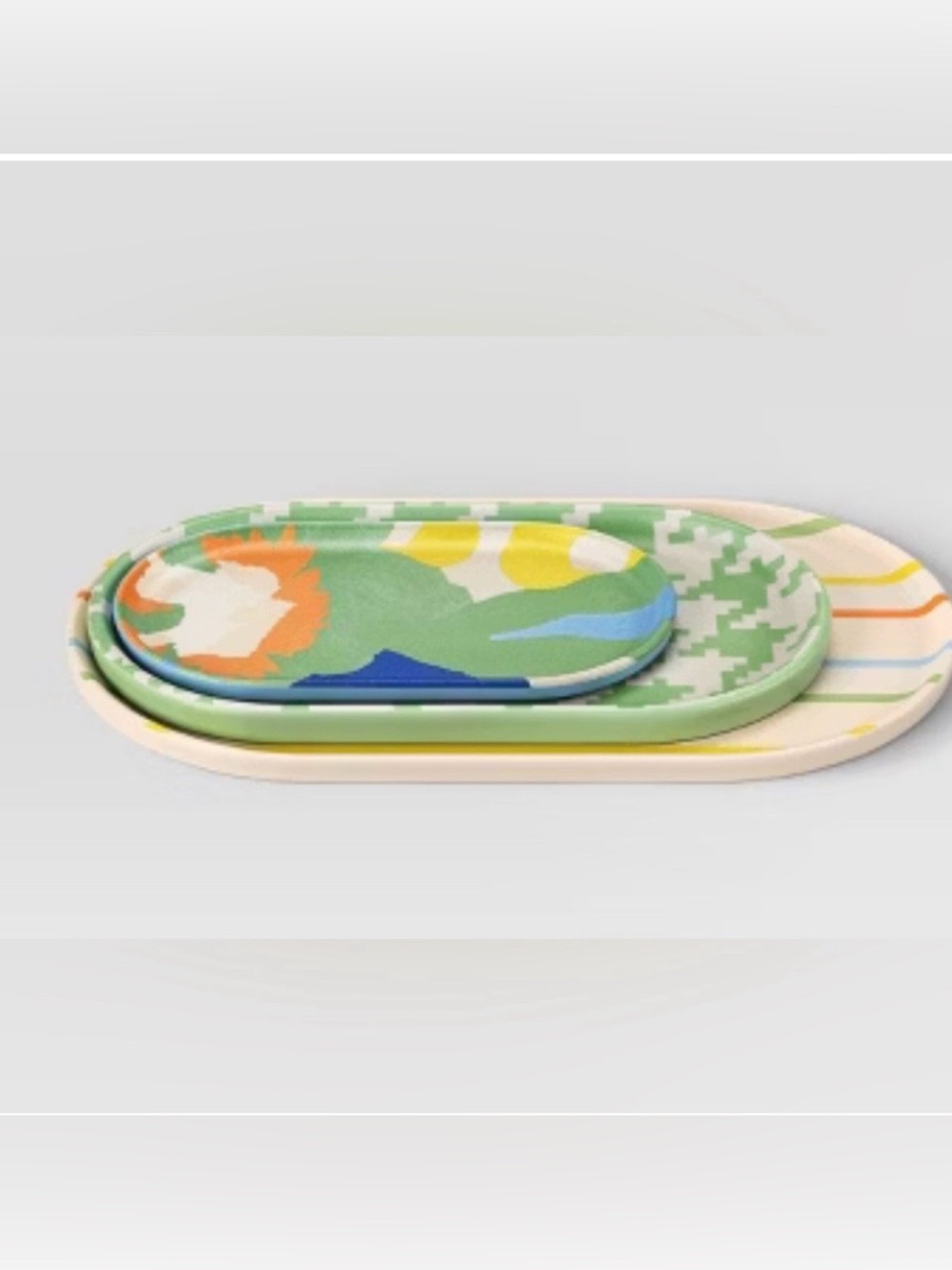 ROOM ESSENTIALS NWT 3pc melamine serving tray set